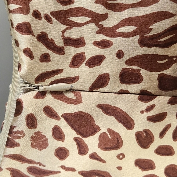 David Meister Brown Silk Leopard print - Picture 6 of 11